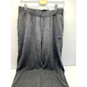 PUMA Future Archive Oversized Fit Mens Black Distressed Casual Pant Cotton SZ M